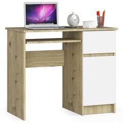 Письменный стол NORE Pixel, правый вариант, белый/коричневый цвет цена и информация | Компьютерные, письменные столы | kaup24.ee