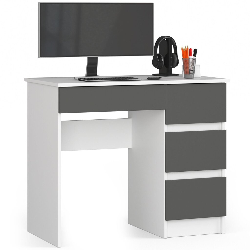 Kirjutuslaud NORE A7, parempoolne, hall hind ja info | Arvutilauad, kirjutuslauad | kaup24.ee