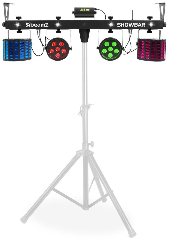 beamZ SHOWBAR 2x PAR, 2x Butterfly ja R/G Laser DMX IRC hind ja info | Peokaunistused | kaup24.ee