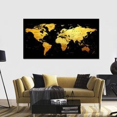 Maailmakaart riikide ja pealinnade nimedega, kingituseks nööpnõelad! DB000 100x50 cm. hind ja info | Maailmakaardid | kaup24.ee
