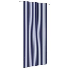 vidaXL rõdusirm, sinine ja valge, 120 x 240 cm, Oxfordi kangas hind ja info | Päikesevarjud, markiisid ja alused | kaup24.ee