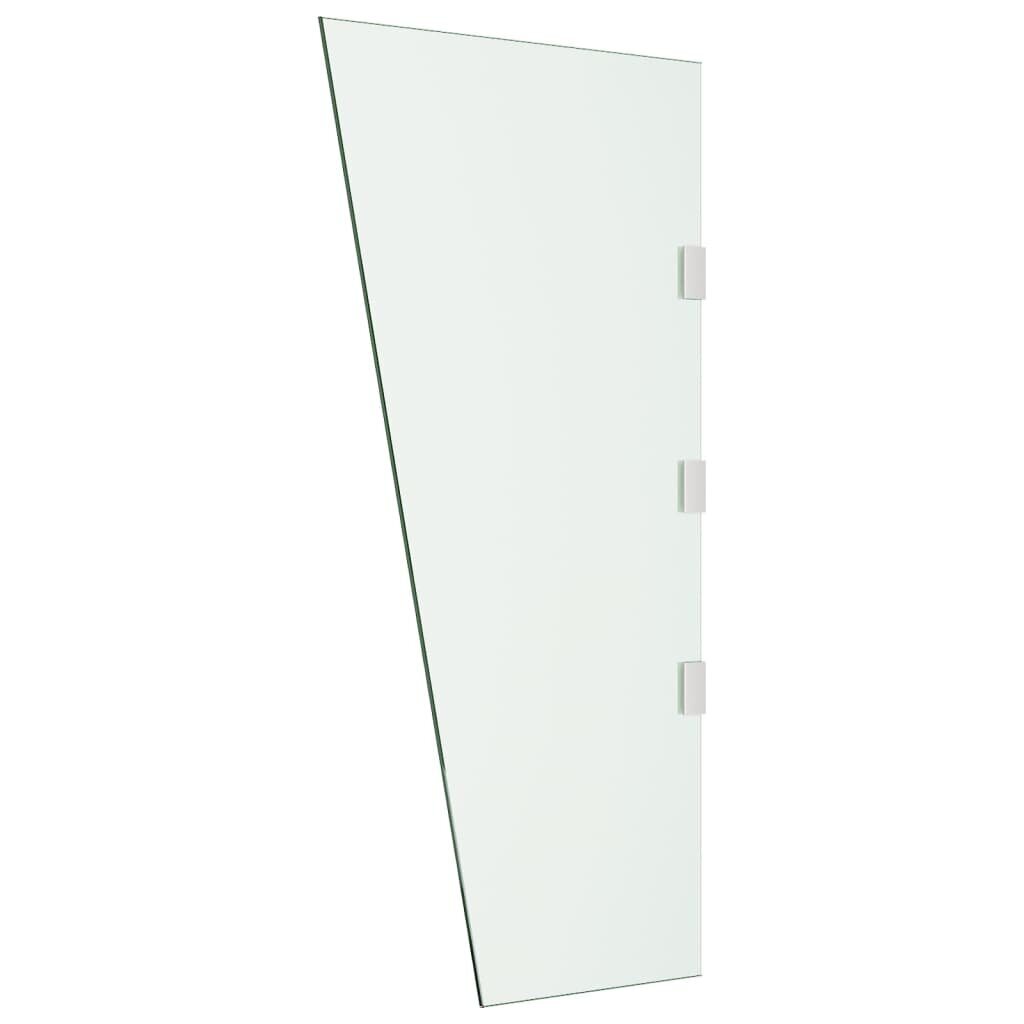 vidaXL ukse varikatused 2 tk läbipaistev karastatud klaas hind ja info | Ukse hinged, tarvikud | kaup24.ee