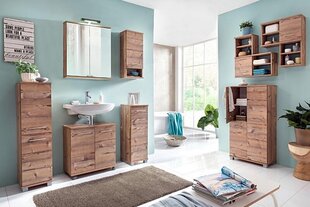 Kõrge vannitoakapp Isola, helepruun цена и информация | Шкафчики для ванной | kaup24.ee
