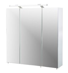 Зеркальный шкаф с LED-светильником Mars, белый глянцевый цена и информация | Шкафчики для ванной | kaup24.ee