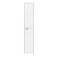 Высокий шкаф в ванную Luis, белый глянцевый цена и информация | Шкафчики для ванной | kaup24.ee