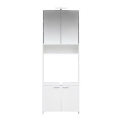 Шкаф под раковину + зеркальный шкаф Luis, белый глянцевый цена и информация | Шкафчики для ванной | kaup24.ee