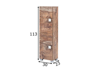 Высокий шкаф в ванную Edia, дуб Panama цена и информация | Шкафчики для ванной | kaup24.ee