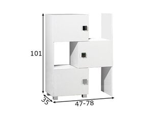 Нижний шкаф в ванную Quadra, белый цена и информация | Шкафчики для ванной | kaup24.ee