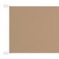 vidaXL vertikaalne varikatus, pruunikas, 200 x 360 cm, Oxfordi kangas цена и информация | Päikesevarjud, markiisid ja alused | kaup24.ee