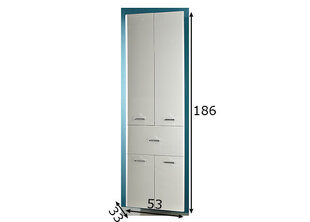 Kõrge vannitoakapp 359, valge цена и информация | Шкафчики для ванной | kaup24.ee