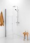Poolringikujuline dušisein IDO Showerama 10-41 700, osaliselt mattklaas цена и информация | Dušikabiinide uksed ja seinad | kaup24.ee