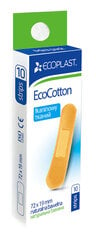 Plaastrid Ecocotton, 72 x 19 mm, N10, kangas, mini hind ja info | Esmaabi | kaup24.ee