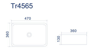 Valamu AURA 485 x 380 x 130 mm hind ja info | Kraanikausid, valamud | kaup24.ee