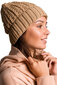 BK057 Cap Naiste müts palmikuga - beež 5903068494154 hind ja info | Naiste mütsid ja peapaelad | kaup24.ee