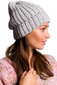 BK058 Naiste müts palmikuga - hall 5903068494222 hind ja info | Naiste mütsid ja peapaelad | kaup24.ee