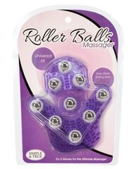 Roller Balls Massage Glove - Purple цена и информация | Аксессуары для массажа | kaup24.ee