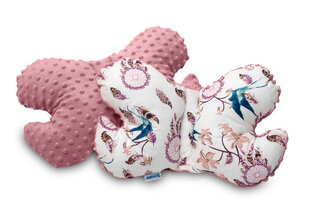 Подушка в форме бабочки Sensillo 26x35, розовая цена и информация | Аксессуары для колясок | kaup24.ee