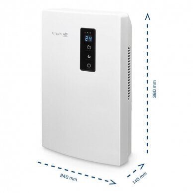 Clean Air Optima CA-703 dehumidifier 2 L 35 dB 60 W White hind ja info | Õhukuivatid | kaup24.ee