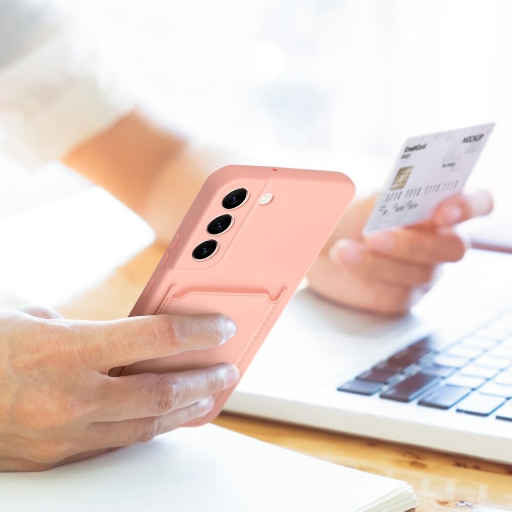 Telefoniümbris Forcell CARD - SAMSUNG S21 FE roosa цена и информация | Telefoni kaaned, ümbrised | kaup24.ee