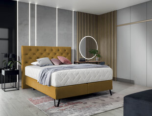 Кровать NORE Cortina, 160x200 см, желтая цена и информация | Кровати | kaup24.ee