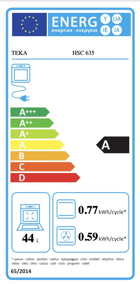 Kompaktne ahi Teka HSC635 44 L 2615W hind ja info | Ahjud | kaup24.ee