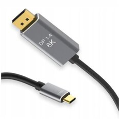 USB-C DisplayPort kaabel 8K 5K 4K 144hz Mac MACBOOK Display Port 240Hz Zenwire цена и информация | Адаптер Aten Video Splitter 2 port 450MHz | kaup24.ee