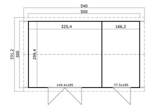 Aiakuur TuvaXL 14,6 m² 2 ruumiga цена и информация | Садовые сараи, дровницы | kaup24.ee