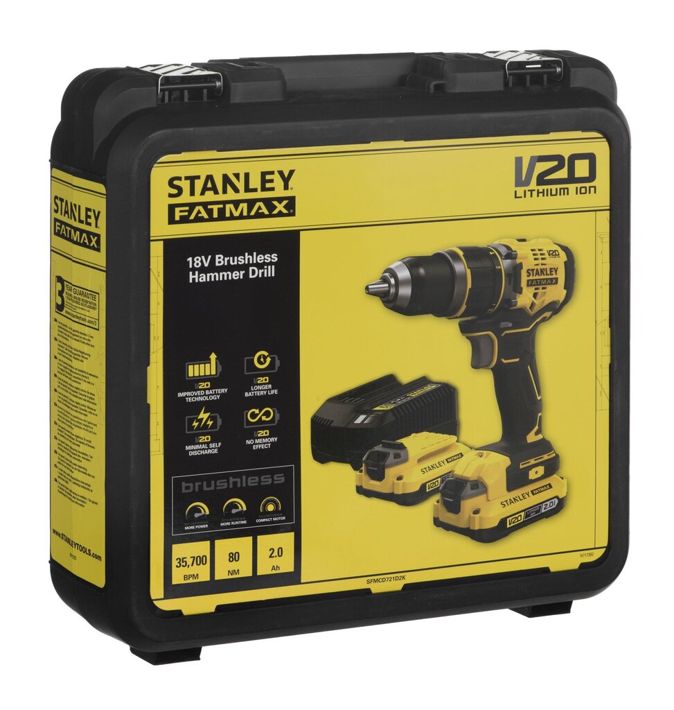 STANLEY SFMCD721D2K Cordless Drill 18V hind ja info | Akutrellid ja akukruvikeerajad | kaup24.ee