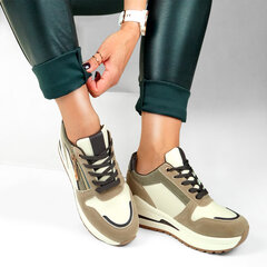 Коричневые спортивные туфли на платформе цена и информация | Спортивная обувь, кроссовки для женщин | kaup24.ee