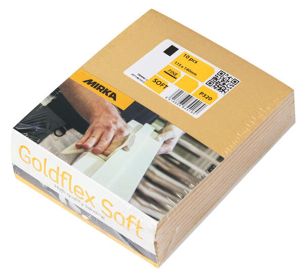 Pehme lihvimispaber Goldflex soft Mirka 115 x 140 P240 10tk/pakis цена и информация | Lihvmasinad ja ketaslõikurid | kaup24.ee