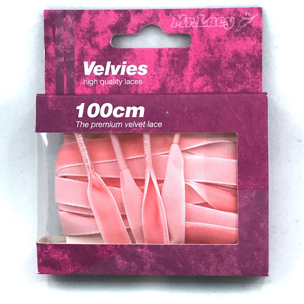 Mr.Lacy Velvies lapikud kingapaelad, roosa, samet, 100 cm hind ja info | Rõivaste ja jalatsite hooldus | kaup24.ee