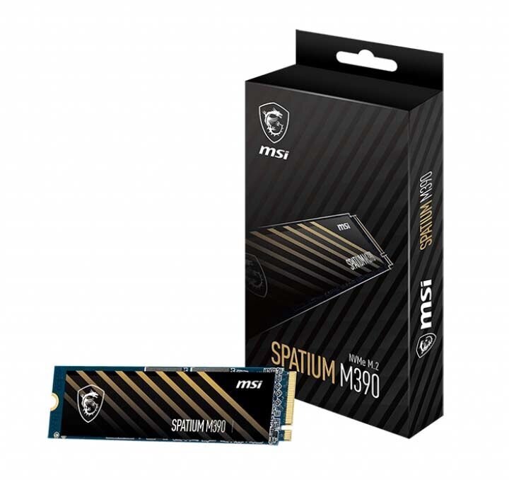 MSI Spatium M390 NVMe M.2 500 GB PCI Express 3D NAND цена и информация | Sisemised kõvakettad (HDD, SSD, Hybrid) | kaup24.ee