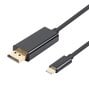 Adapterkaabel MHL USB-C DisplayPort 4K 60hz 1,8m Thunderbolt 3.0 Macbook Pro Airi Ja Muude Jaoks hind ja info | USB jagajad, adapterid | kaup24.ee