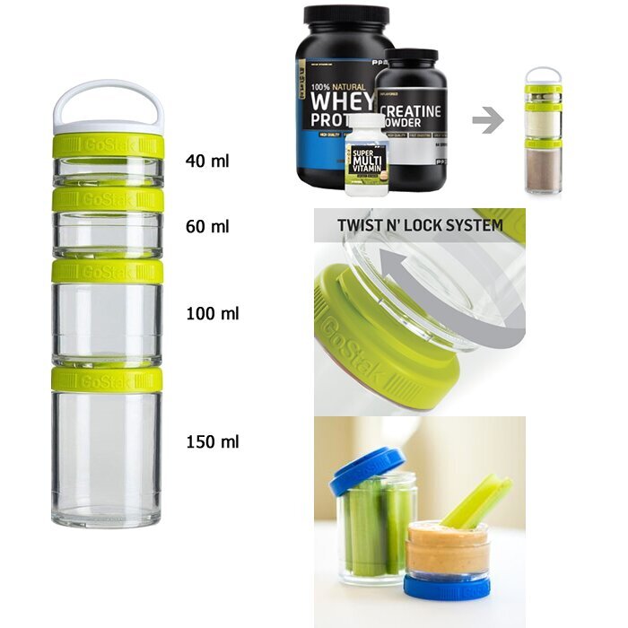 Blender Bottle Combo Pak Sportmixer Shaker and Gostak Starter 4Pak - Ploomi цена и информация | Joogipudelid | kaup24.ee