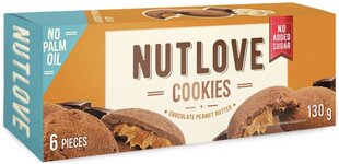 Küpsised AllNutrition Nutlove Cookies 130 g - šokolaad ja maapähklivõi hind ja info | Vitamiinid, toidulisandid, preparaadid tervise heaoluks | kaup24.ee