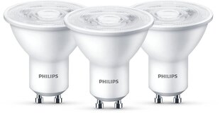 LED lamp Philips (GU10, 50W, 345 lm) 3tk, Philips 3 x LED lamppu GU10, 50W, 345 lm, LED spuldze, Philips / GU10, 345 lm / 3 gab. цена и информация | Лампочки | kaup24.ee