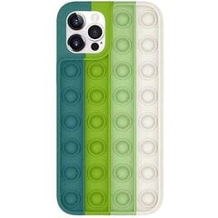 Антистрессовый силиконовый чехол Mocco Bubble Case для Apple iPhone 12 / 12 Pro, темно-зеленый цена и информация | Чехлы для телефонов | kaup24.ee