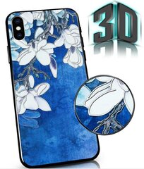 Чехол Mocco Flowers Back Case 3D для Samsung Galaxy A72, синий цена и информация | Чехлы для телефонов | kaup24.ee