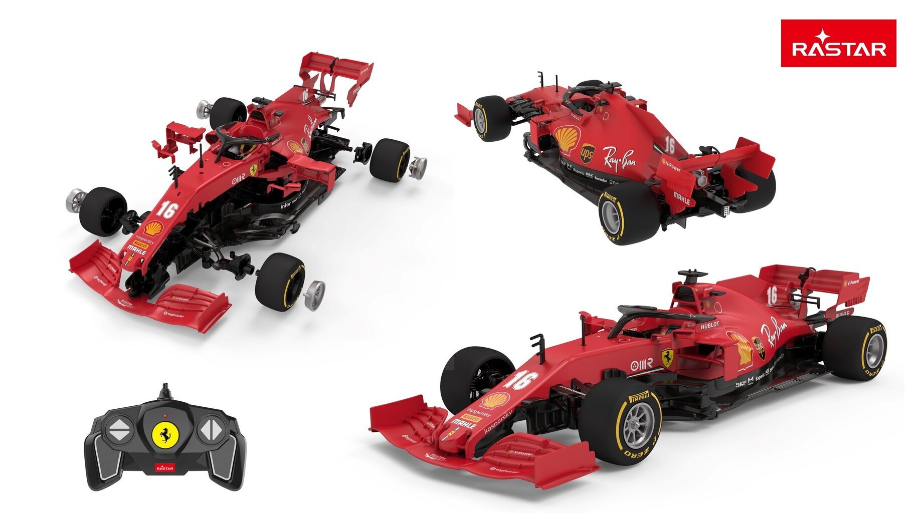 Raadio teel juhitav automodell-konstruktor Ferrari Rastar 1:16 SF1000, 97000 hind ja info | Poiste mänguasjad | kaup24.ee