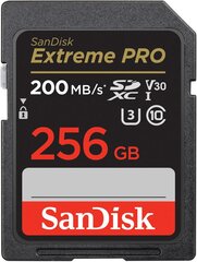 SanDisk Extreme PRO 256 GB SDXC UHS-I Class 10 цена и информация | Карты памяти для телефонов | kaup24.ee