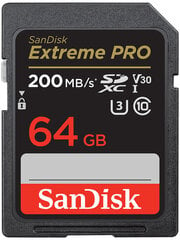 Карта памяти Sandisk SDXC 64GB Extreme Pro цена и информация | Карты памяти для телефонов | kaup24.ee