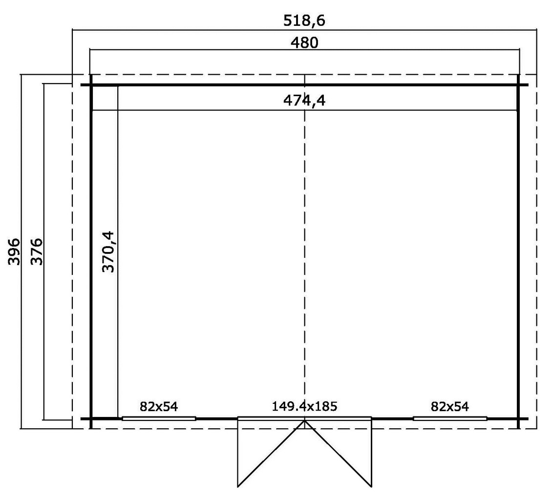 Aiamaja Vasknarva 17,6 m² hind ja info | Kuurid ja aiamajad | kaup24.ee