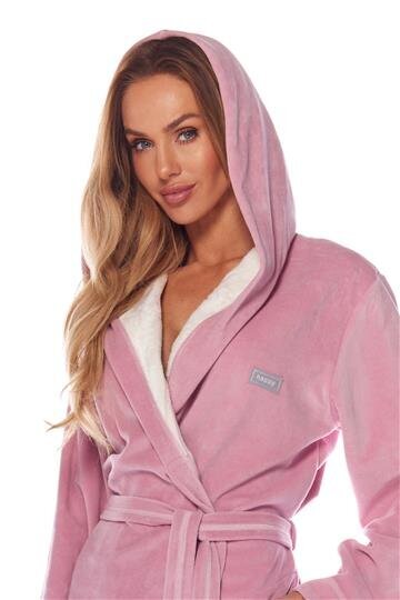 Naiste hommikumantel L&L Happy 2203, roosa hind ja info | Naiste hommikumantlid | kaup24.ee