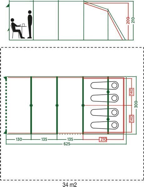 Telk Coleman Vail 4 Long, hall цена и информация | Telgid | kaup24.ee