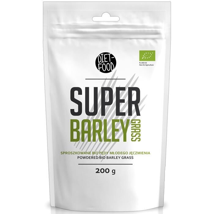 Odraorase pulber Diet Food Bio Super Barley Grass (200 g) hind ja info | Supertoit | kaup24.ee
