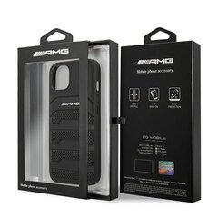 Кожаный чехол AMG AMHCP13SGSEBK Back Case для Apple iPhone 13 Mini, черный цена и информация | Чехлы для телефонов | kaup24.ee