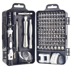 Riff 115 Compact Screewdriver & Repair Toolkit Set with 115 elements into 2-Sided Carryig Box hind ja info | Telefoniosad ja parandamise tööriistad | kaup24.ee