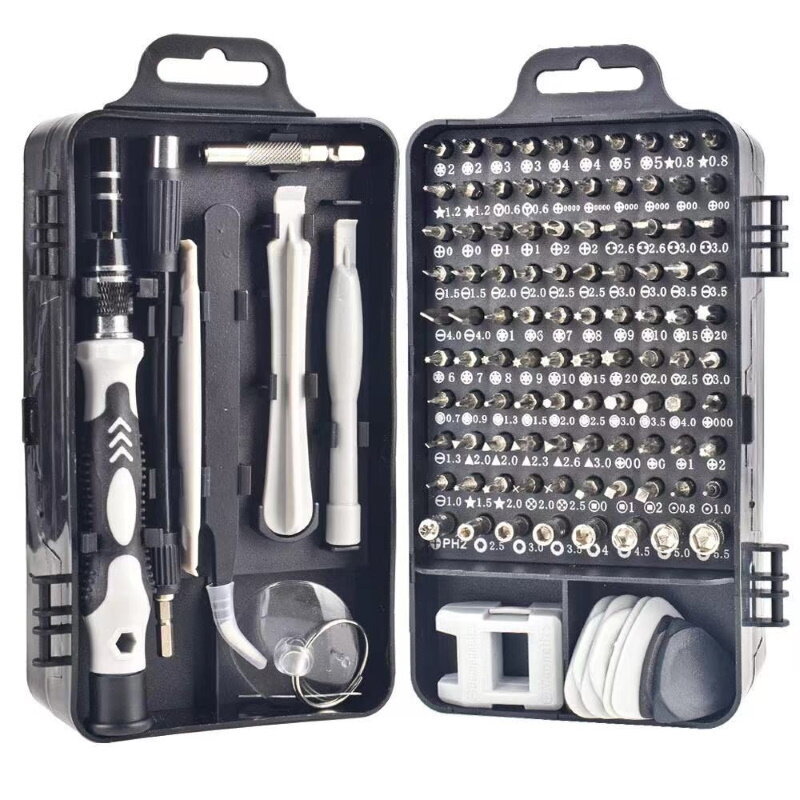 Riff 115 Compact Screewdriver & Repair Toolkit Set with 115 elements into 2-Sided Carryig Box цена и информация | Telefoniosad ja parandamise tööriistad | kaup24.ee