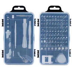 Riff 115 Compact Screewdriver & Repair Toolkit Set with 115 elements into 2-Sided Carryig Box hind ja info | Telefoniosad ja parandamise tööriistad | kaup24.ee