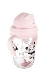 Mittelekkiv pudel koos kõrrega Canpol Babies Exotic Animals, 6 kuud+ 270 ml, pink, 56/606_pin цена и информация | Бутылочки и аксессуары | kaup24.ee